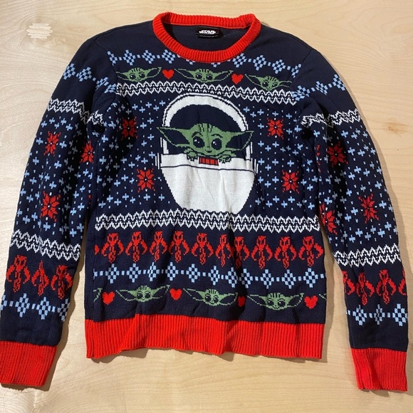Men's Star Wars Navy Sweater Size Large (B) - Picture 5 of 9